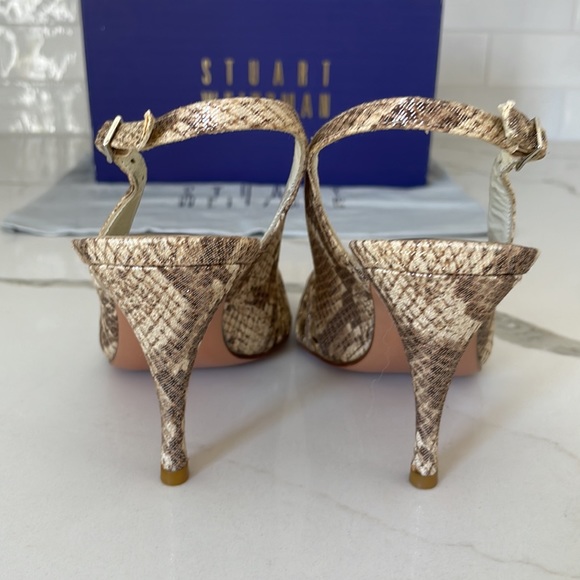 Stuart Weitzman Mapsling Heels in Natural Python | 6.5 M - Picture 4 of 10